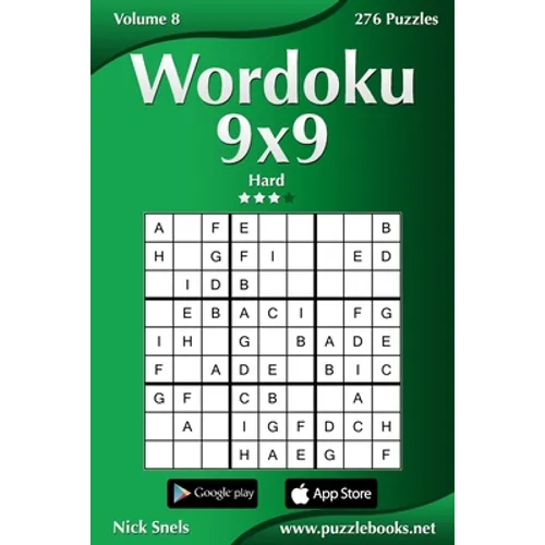 Wordoku 9x9 - Hard - Volume 8 - 276 Logic Puzzles - Paperback