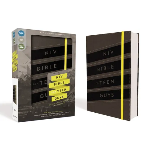 NIV, Bible for Teen Guys, Leathersoft, Charcoal, Elastic Closure: Building Faith, Wisdom and Strength - Imitation Leather