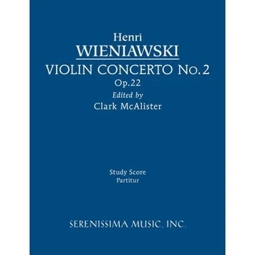 Violin Concerto No.2, Op.22: Study score - Paperback