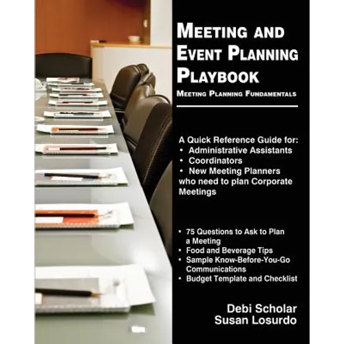 Meeting and Event Planning Playbook: Meeting Planning Fundamentals - Paperback