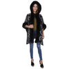 Faux Fur Pattern Hoodie Shawl P3803 (3PC)