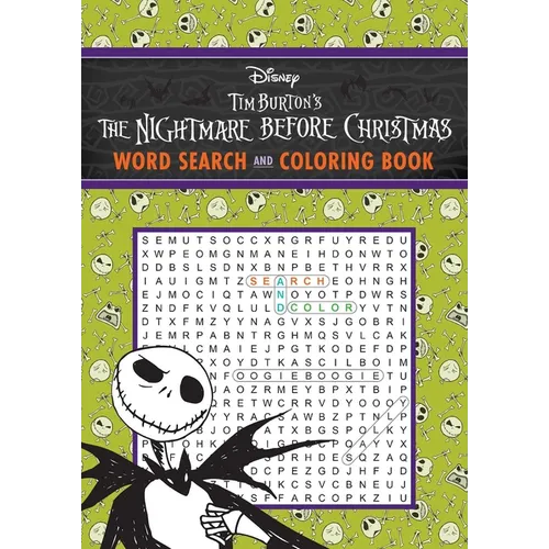 Disney Tim Burton's the Nightmare Before Christmas Word Search and Coloring Book - Paperback