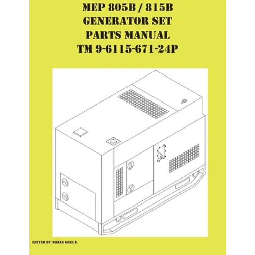 MEP 805B / 815B Generator Set Repair Parts Manual TM 9-6115-671-24P - Paperback