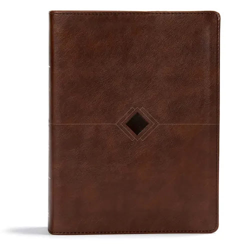 CSB Day-By-Day Chronological Bible, Brown Leathertouch: Black Letter, 365 Days, One Year, Ribbon Marker, Sewn Binding, Easy-To-Read Bible Serif Type - Imitation Leather
