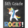 5th Grade Rocks!: Funny Back To School notebook, Gift For Girls and Boys,109 College Ruled Line Paper, Cute School Notebook, School Composition Notebo - Paperback