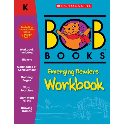Bob Books - Emerging Readers Workbook Phonics, Writing Practice, Stickers, Ages 4 and Up, Pre-K, Kindergarten (Stage 2: Emerging Reader) - Paperback