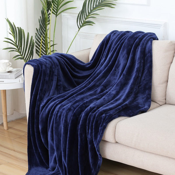 Thick blanket, solid color blanket, single-layer nap, coral fleece blanket, winter flannel blanket
