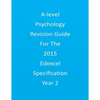 A-level Psychology Revision Guide For The Edexcel 2015 Specification Year 2 - Paperback