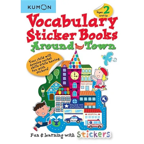 Kumon Vocabulary Sticker Books Around Town - Paperback