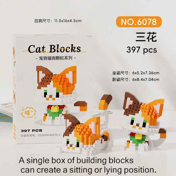 Cute Cats Building Block Toys