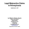 Legal Malpractice Claims In Pennsylvania - Paperback