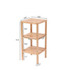 3-Tier Birch Bathroom Shelf, Narrow Shelving Unit, Multifunctional Storage Rack, Corner Rack, for Kitchen, Living Room