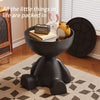 Bear Side Table with Storage – Modern Animal Shaped Nightstand End Table for Bedroom Living Room Patio