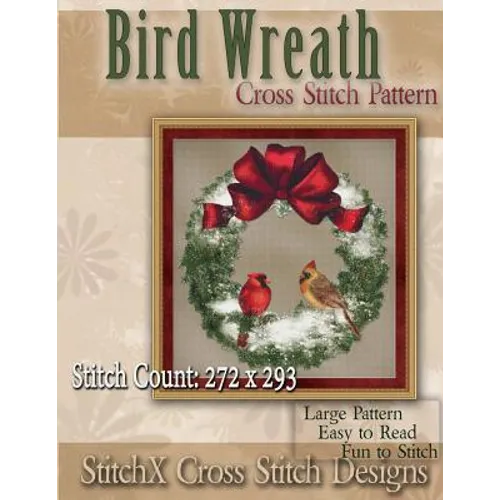 Bird Wreath Cross Stitch Pattern - Paperback