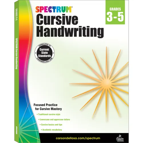Spectrum Cursive Handwriting, Grades 3 - 5: Volume 108 - Paperback