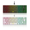 60% Mini 68 Key Mechanical Texture Film Gaming Keyboard ABS Material RGB Backlit Mini Portable Keyboard