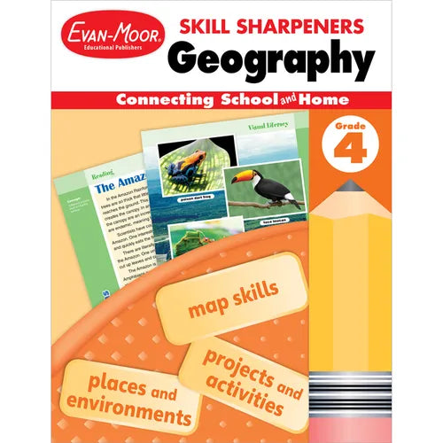 Skill Sharpeners: Geography, Grade 4 - Paperback