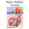 HAPPY BIRTHDAY COUSIN! (Coloring Card): Personalized Birthday Cards for Girls, Inspirational Birthday Messages! - Paperback