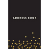 Address Book: Black with Yellow Dots, 6x9, 130 Pages, Professionally Designed - Paperback