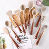 10 Pieces Kitchen Tools Set Wooden Handle Cooking Kitchen Utensil Set Silicone Utensils