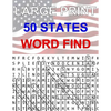 50 States Large Print Word Find: Easy to Read Themed Word Search Puzzle Book - Paperback