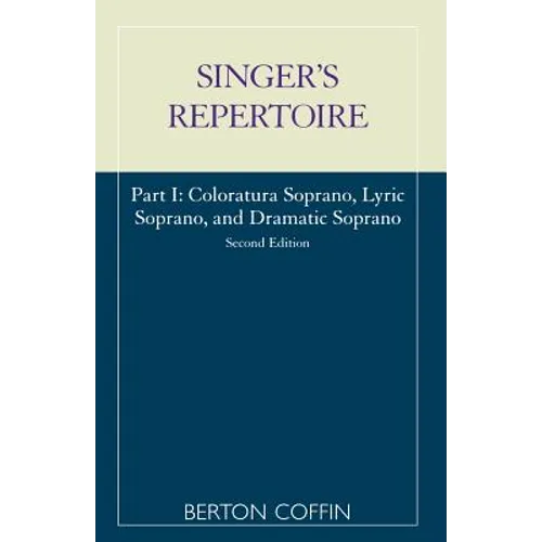 Singer's Repertoire, Part I - Paperback
