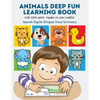 Animals Deep Fun Learning Book for Kids with Jumbo Flash Cards. Spanish English Bilingual Visual Dictionary: My Childrens learn flashcards alphabet tr - Paperback