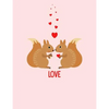 Squirrels Love Composition Notebook: College Ruled (7.44 X 9.69) Sweet Animals with Hearts Writing Book - Paperback