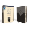 Niv, Premium Gift Bible, Leathersoft, Black/Gray, Red Letter Edition, Indexed, Comfort Print - Imitation Leather