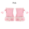 Fingerless Faux Rabbit Fur Gloves