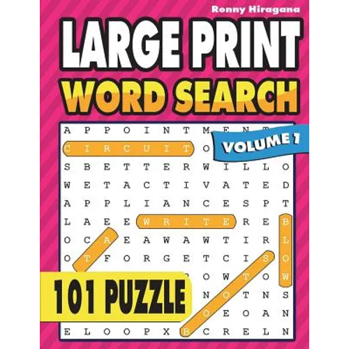 Large Print Word Search: 101 Puzzles ( Volume 1 ) - Paperback