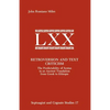 Retroversion and Text Criticism: The Predictability of Syntax in an Ancient Translation from Greek to Ethiopic - Paperback