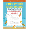 Fry's First 100 Sight Words Practice Book For Kindergarten and Grade 1 Kids, Dot to Dot Tracing, Coloring words, Flash Cards, Ages 4 -6 - Paperback