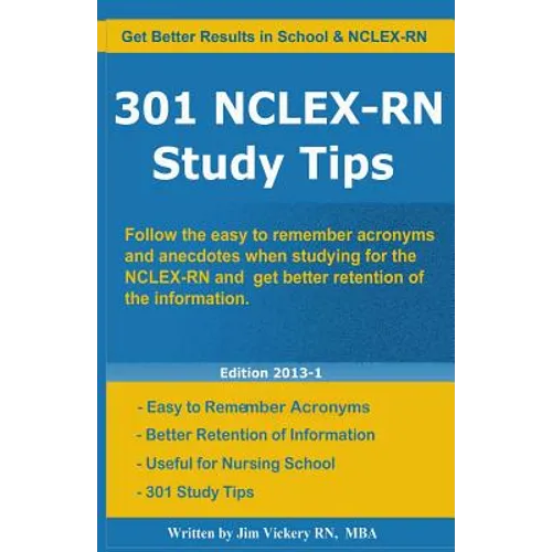 301 NCLEX-RN Study Tips - Paperback