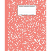 Marbled Composition Notebook: Coral Pink Marble Wide Ruled Paper Subject Book - Paperback