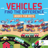 Vehicles Find the Difference Books for Boys - Paperback