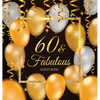 60 & Fabulous: An Elegant Black & Gold Keepsake for Her Fabulous 60th Birthday - Square Hardcover Guest Sign-In Book on Premium Thick 70lb Paper for W - Hardcover