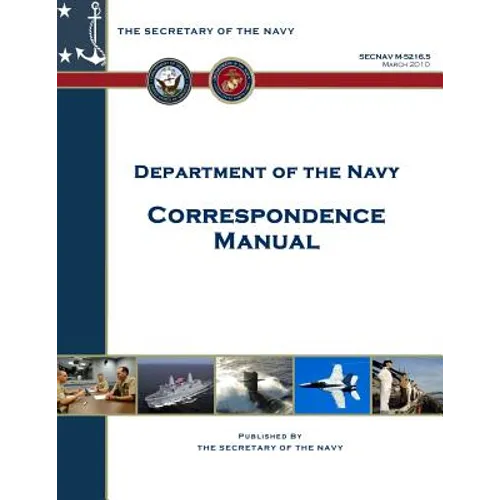 Department of the Navy Correspondence Manual - Paperback