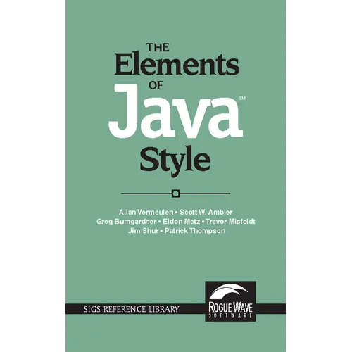 The Elements of Java Style - Paperback