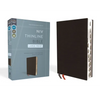 NIV, Thinline Bible, Large Print, Bonded Leather, Black, Indexed, Red Letter Edition - Bonded Leather