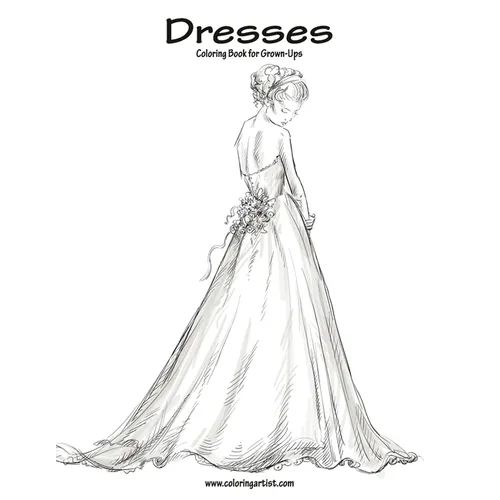 Dresses Coloring Book for Grown-Ups 1 - Paperback