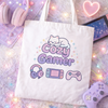Kawaii "Cozy Gamer" Tote Bag