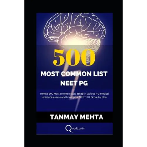 500 Most Common List For NEET-PG - Paperback