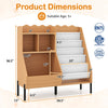 Kids Bookshelf and Toy Storage Organizer with 5 Fabric Pockets