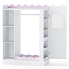 Kids Dress Up Storage with Mirror and Hanging Rack - Pink