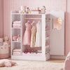 Kids Dress Up Storage with Mirror and Hanging Rack - Pink
