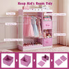 Kids Dress Up Storage with Full Length Mirror - Pink