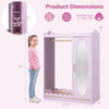Kids Dress Up Storage Cabinet with Full Length Mirror - Pink