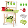 Kids Mud Kitchen with Removable Pots and Planting Trough
