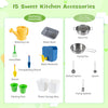 Kids Mud Kitchen with Water Tank, Sink & 15 Accessories